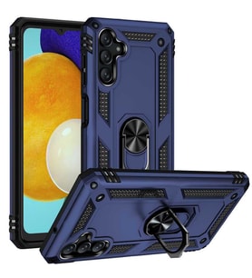 Galaxy A13 Kılıf Zore Vega Yüzük Standlı Zırh Kılıf (Mavi)