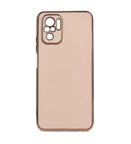 Xiaomi Redmi Note 10 Kılıf Zore Bark Kenarları Altın Renk Kılıf (Rose)