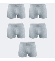Malabadi 5 Li Ekonomik Paket Erkek Pamuklu Boxer 5M074 (Gri)