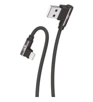 LİNKTECH K593 Safe Lightning USB 90 Derece Şarj Kablosu (Siyah)
