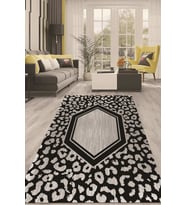 Dijital Kaymaz Taban Yıkanabilir Modern Renkli Salon Halısı Mutfak Halısı Yolluk ND-HT-858 (Gri)