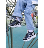 Unisex Çocuk Sneaker Ayakkabı 615XCA1907 (Siyah-Pudra)