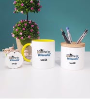 Matematik Mühendisi Kupa Bardak Kırmızı Kalemlik ve Anahtarlık (Model 5)