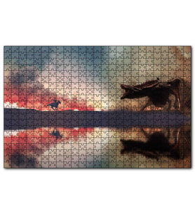 Cakapuzzle Game of Thrones Ejderhayla Savaş  Puzzle Yapboz MDF (Ahşap) (255 Parça)
