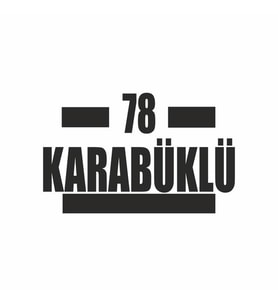 78 Karabüklü Araba Sticker siyah 16x9 CM (Siyah)