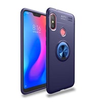 Xiaomi Redmi Note 6 Pro Kılıf Yüzüklü Magnetli Ravel Case (Mavi)