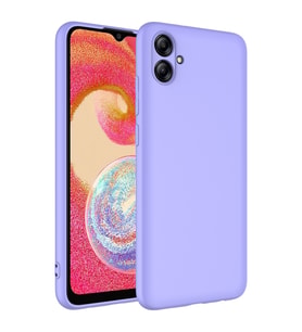 Vendas Samsung Galaxy A04E Uyumlu W-Lansman Serisi Yumuşak Dokulu Kadife Iç Tasarımlı Lansman Kılıf (Lila)