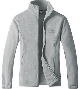 GENIUS Unisex Polar Tam Fermuarlı Outdoor Polar Ceket Tactical Polar Kadın-erkek Polar RENKLİ-TAM (Gri)