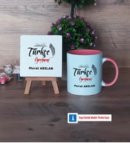 Türkçe Öğretmeni Dekoratif Taş, Kupa Bardak Kırmızı Hediye Öğretmenler Günü Hediyesi (Model 5)