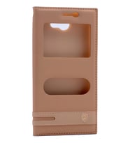 General Mobile 6 Kılıf Elite Kapaklı Kılıf (Gold)