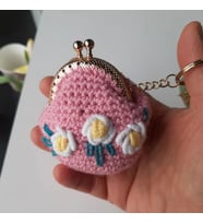 Klipsli Mini Cüzdan Anahtarlık (Pembe)
