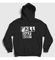 Presmono Unisex Gri Boxes Fall Out Boy Kapüşonlu Sweatshirt 62137tt (Siyah)
