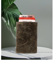 Erkek Mekanizmalı Kartlıklı Para Bölmeli Cüzdan (Vizon)
