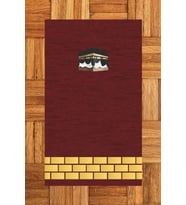 EVDEYA Dijital Baskılı Yıkanabilir Kabe Motifli Namaz Halısı Seccade 70x130, Seccade-45-kahve, (Kırmızı)