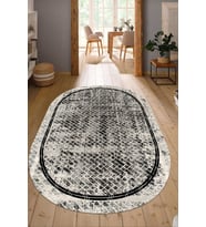 Dijital Baskılı Kaymaz Taban Yıkanabilir Oval Salon Halısı Mutfak Halısı Yolluk NDO-SD-1092 (Çok Renkli)