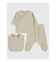 Civil Baby Kız Bebek Zıbın Takımları 0-1 Ay Benetton (Bej)
