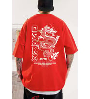 Unisex Osaka Baskılı T-shirt (Kırmızı)