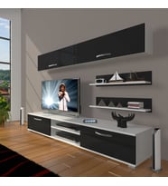 Decoraktiv Eko 5 Mdf Dvd Tv Ünitesi Tv Sehpası (Beyaz-Siyah)
