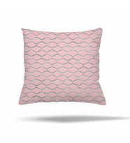 Geometrik Karo Zigzak Kilim Desen Gizli Fermuarlı Yastık Kılıfı Kırlent Kılıfı Koltuk Yastık Kılıfı  (Pembe)