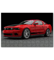 Cakapuzzle Kırmızı Ford Mustang 2010 Puzzle Yapboz MDF (Ahşap) (1000 Parça)
