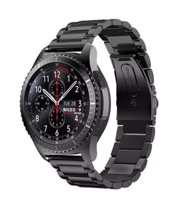 Huawei Watch GT2 Elite-Sport-Classic 46mm-GT2 Pro 22mm Uyumlu Ironweft Döküm Çelik Metal Kordon (Siyah)