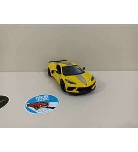2021 Corvette Metal Model Oyuncak Araba 13 Cm ( ÖZEL PLAKALI ) (Sarı)