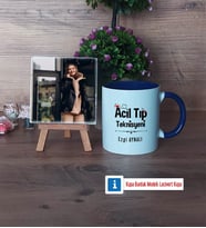 Acil Tıp Teknisyeni Fotoğraflı Dekoratif Taş, Kupa Bardak Beyaz Hediye (Model 3)
