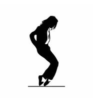 Michael Jackson Araba Sticker siyah 10x20 CM (Siyah)