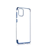 Xiaomi Mi 10 Lite Kılıf Zore Dört Köşeli Lazer Silikon Kılıf (Mavi)