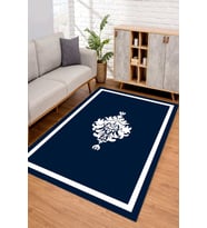 Dijital Kaymaz Taban Yıkanabilir Renkli Salon Halısı Mutfak Halısı Yolluk ND-SD-670 (Lacivert)