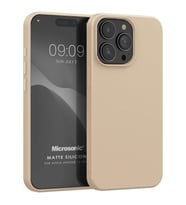 Microsonic Matte Silicone Apple iPhone 15 Pro Kılıf Siyah (Gold)