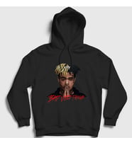Presmono Unisex Gri Forever XXXTentacion Kapüşonlu Sweatshirt 47881tt (Siyah)