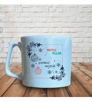 Mutlu Yıllar Lüks Kupa (Mavi)