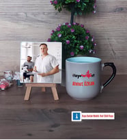 Fizyoterapist Fotoğraflı Dekoratif Taş, Kupa Bardak Beyaz Hediye (Model 10)