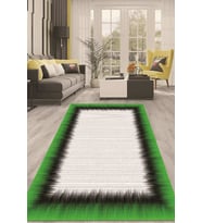 Dijital Kaymaz Taban Yıkanabilir Modern Renkli Salon Halısı Mutfak Halısı Yolluk ND-HT-1378 (Yeşil)