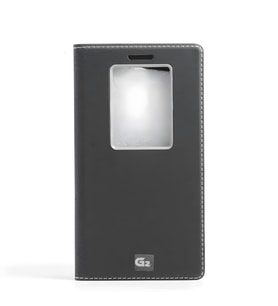 LG G2 Kılıf Dolce Kapaklı Kılıf (Siyah)