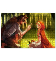 Cakapuzzle Kurt ve Kırmızı Başlıklı Kız Peri Hikayesi  Puzzle Yapboz MDF (Ahşap) (1000 Parça)