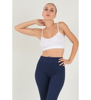 Gigotto Seamless Kabartma Desenli Büstiyer (Beyaz)