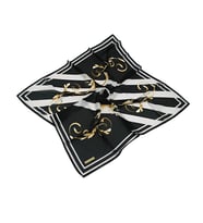 Mısırlı Eşarpları Prenses Twill Eşarp (Siyah-Gold)