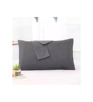 Pamuk Kumaş Kapaklı Yastık Kılıfı (2 ADET) 50 X 70 Cm (Antrasit)