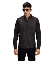 Erkek Spor Jakarlı Uzun Kol Gömlek R6490 BGL-ST03203 (Kahverengi)
