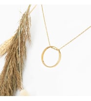 Yüzüklü Gümüş Kolye - Renk: Gold (Gümüş)