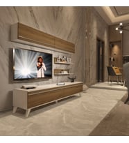 Decoraktiv Eko 5 Mdf Std Retro Tv Ünitesi Tv Sehpası (Beyaz - Pera)