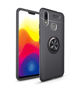 Xiaomi Mi Max 3 Kılıf Yüzüklü Magnetli Ravel Case (Siyah)
