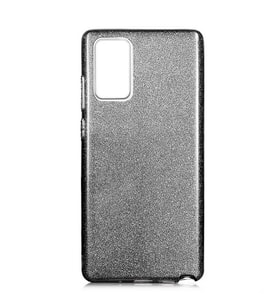 Galaxy Note 20 Kılıf Zore Shining Simli Silikon Kılıf (Siyah)
