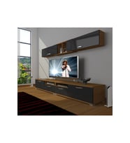 Decoraktiv Eko 5220 Mdf Tv Ünitesi Tv Sehpası (Siyah - Ceviz)