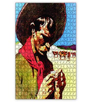 Cakapuzzle Sigara Saran Kovboy Puzzle Yapboz MDF (Ahşap) (500 Parça)