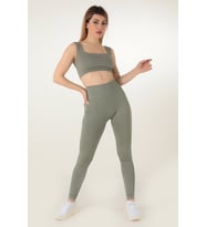 DoReMi Seamless Toparlayıcı Spor Tayt (Haki)
