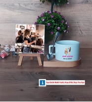Kadın Kuaförü Fotoğraflı Dekoratif Taş, Kupa Bardak Beyaz Hediye (Model 8)