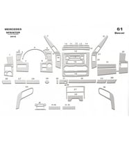 Meriç® Mercedes Sprinter Ön Torpido Kaplama Maun 61 Parça 2006-2019 (Alüminyum)